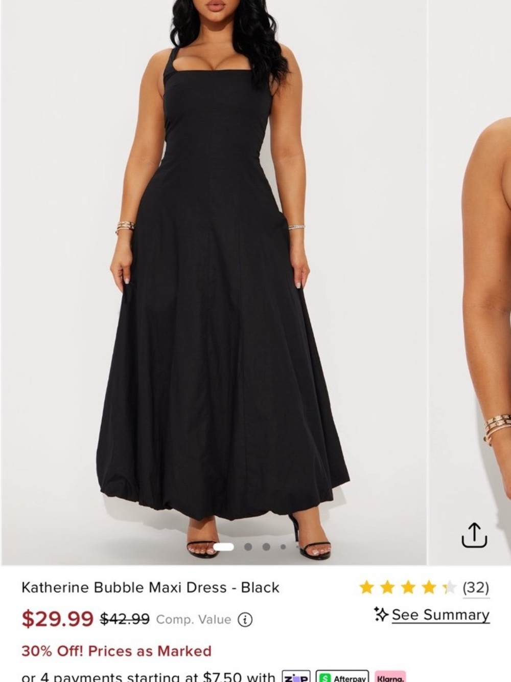 Fashion Nova Black Katherine Bubble Maxi Dress